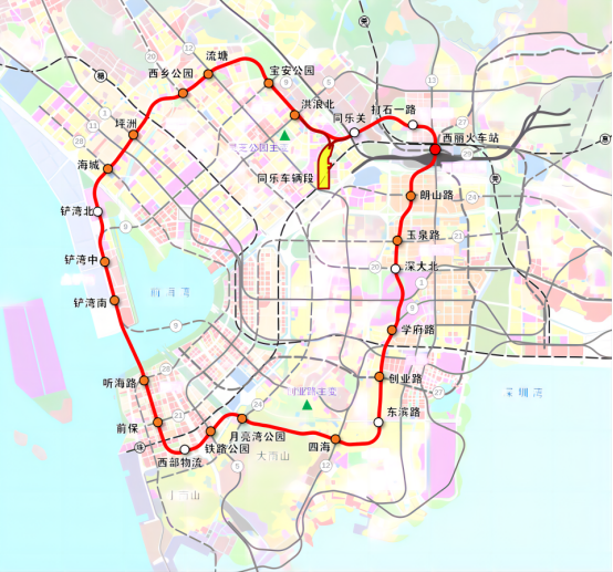 深圳首条环形地铁线路进展 1!