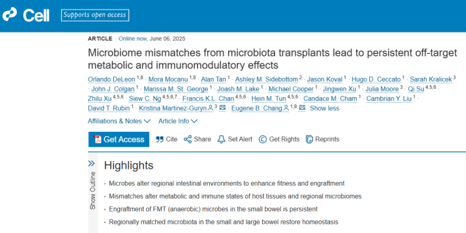 病床类型怎么选Cell ｜ 颠覆认知！粪菌移植竟可能“重编程”你的肠道？一场错误的“移民”引发的健康风暴_https://www.jmylbn.com_新闻资讯_第1张
