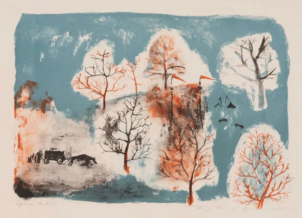 赵无极90多幅版画亮相久事美术馆,流露毕生诗情画意