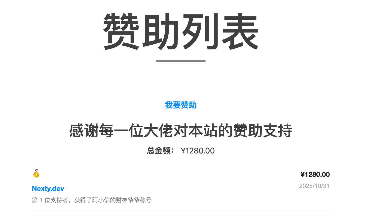 博客广告位赞助名单