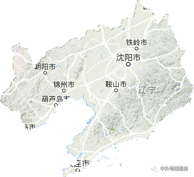 辽宁省地形图辽宁各地市高清大图