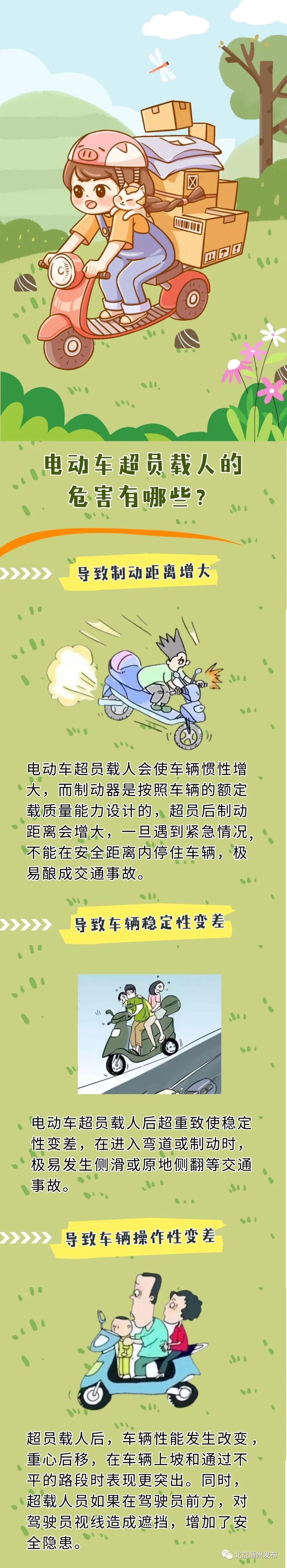 电动车花式搭载5名学生?