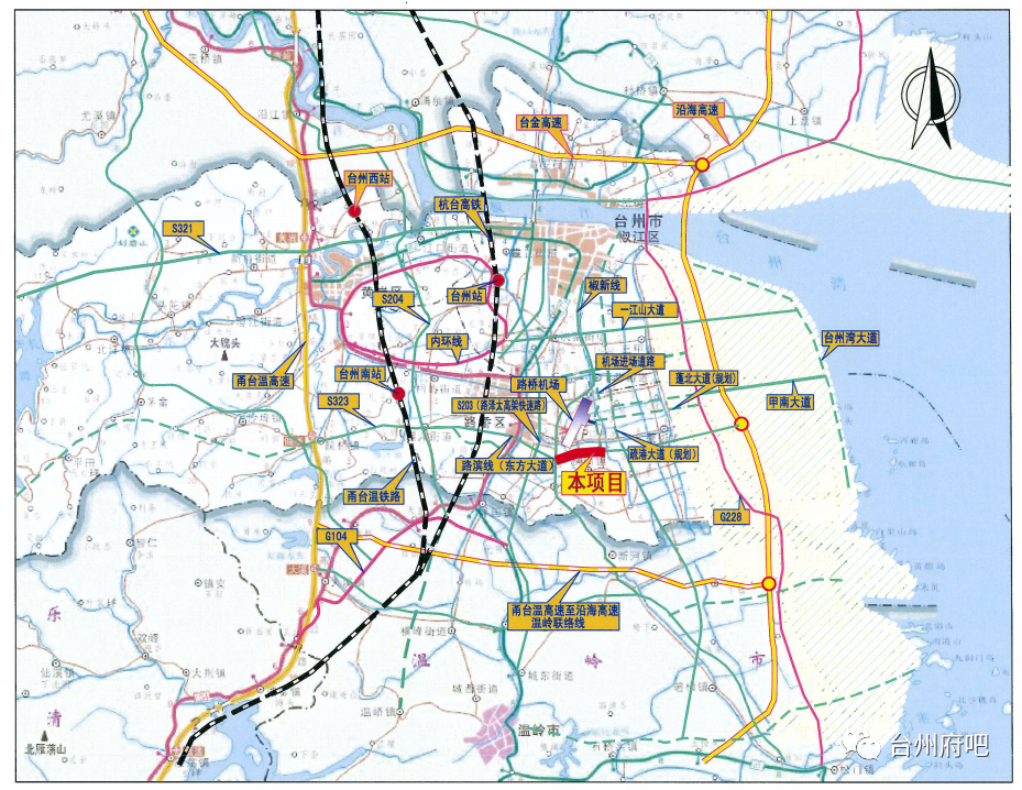 台州绕城高速规划图图片
