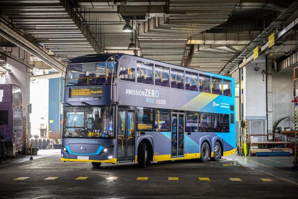 香港双层电动巴士,"漳州港造"!_腾讯新闻