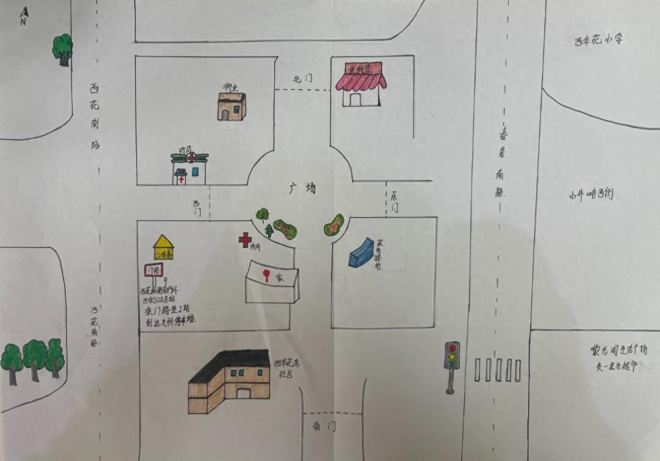 老人外地搬来 不熟周边环境 网格员手绘"地图"帮忙