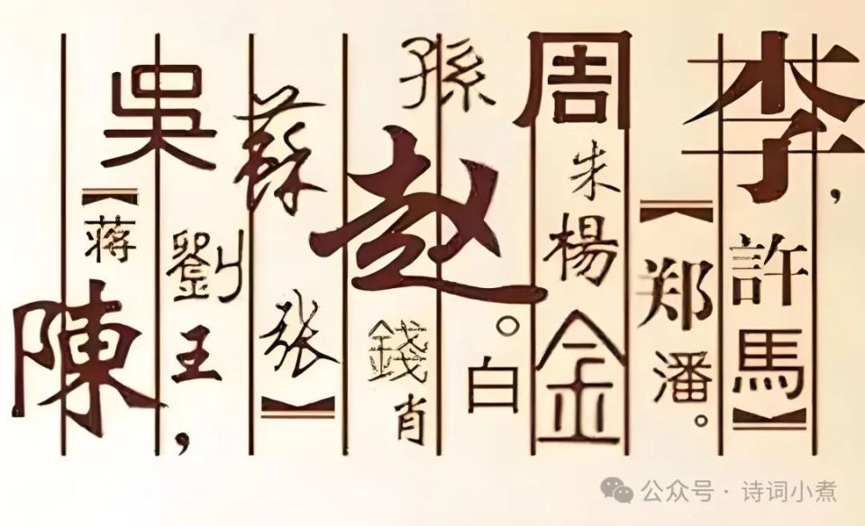 百家姓才字艺术字图片