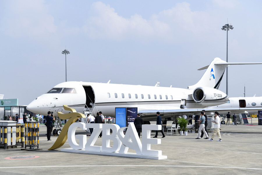 第六届中国广州商务航空展开幕中国造公务机新成果集中亮相