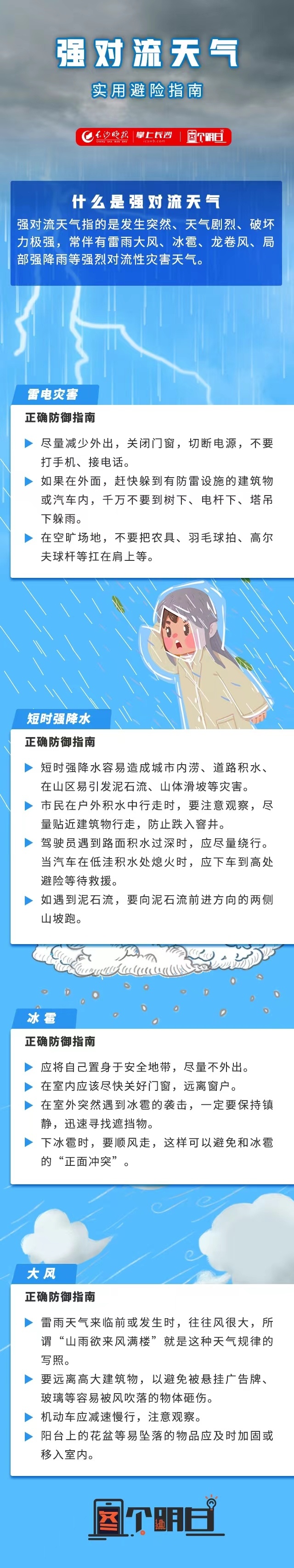 图个明白丨注意防范强对流天气实用避险指南