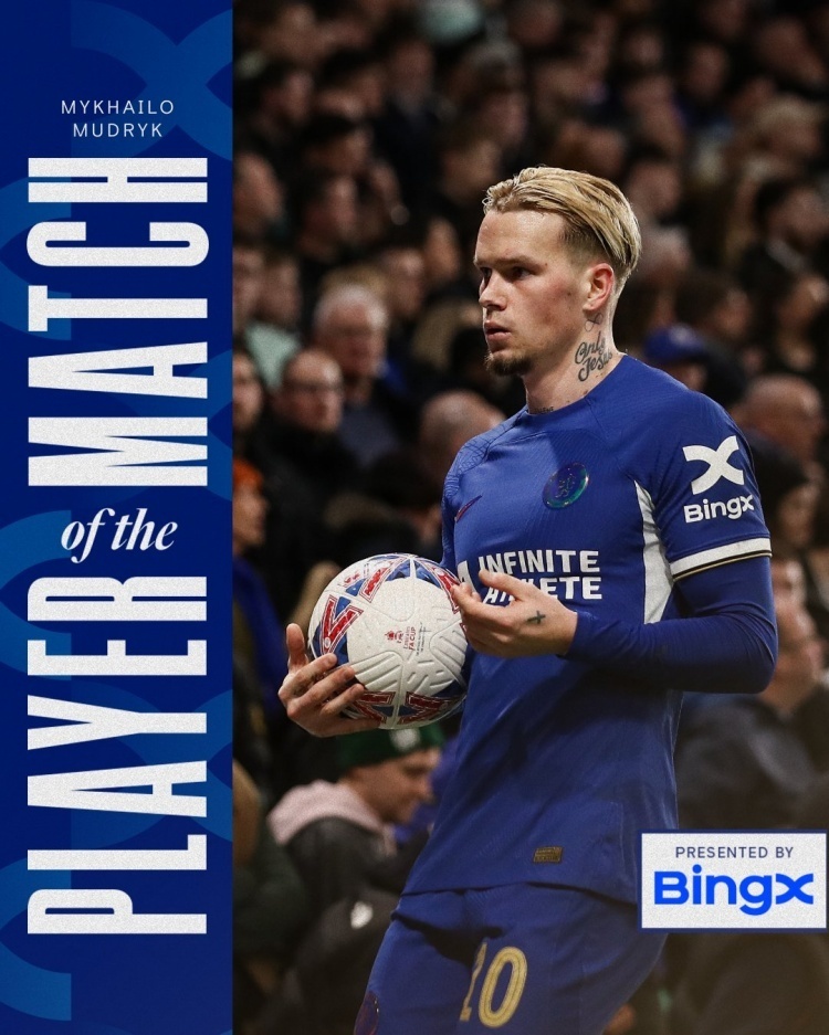 切尔西官方穆德里克当选32利兹联队内最佳球员本场打进1球