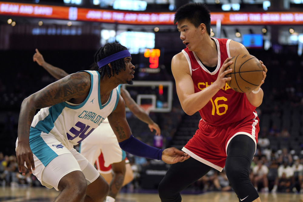 篮球——nba夏季联赛加州经典赛:中国队不敌夏洛特黄蜂队