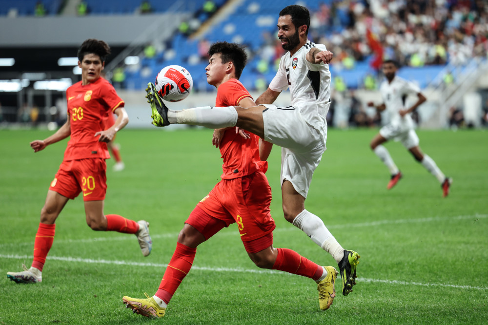足球——u23亚洲杯预选赛暨巴黎奥运会男足亚洲区资格赛:中国对阵