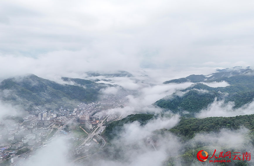 云南江城:雨后山色 美如水墨画