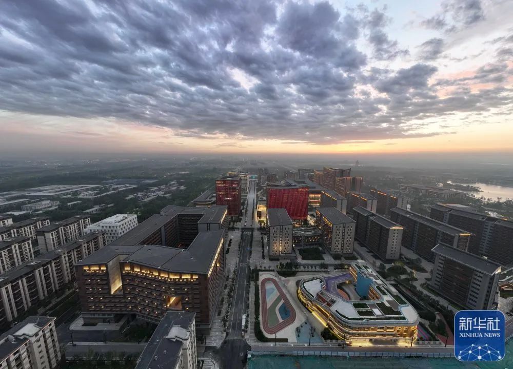 天空之眼瞰雄安拔地而起的未来之城