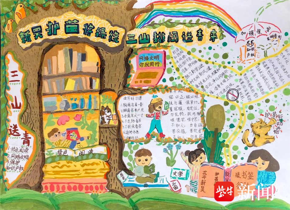 绘小小手抄报,做文明少年