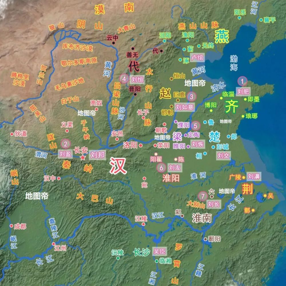 英布的淮南国在哪刘邦后来封给谁了看地图一目了然