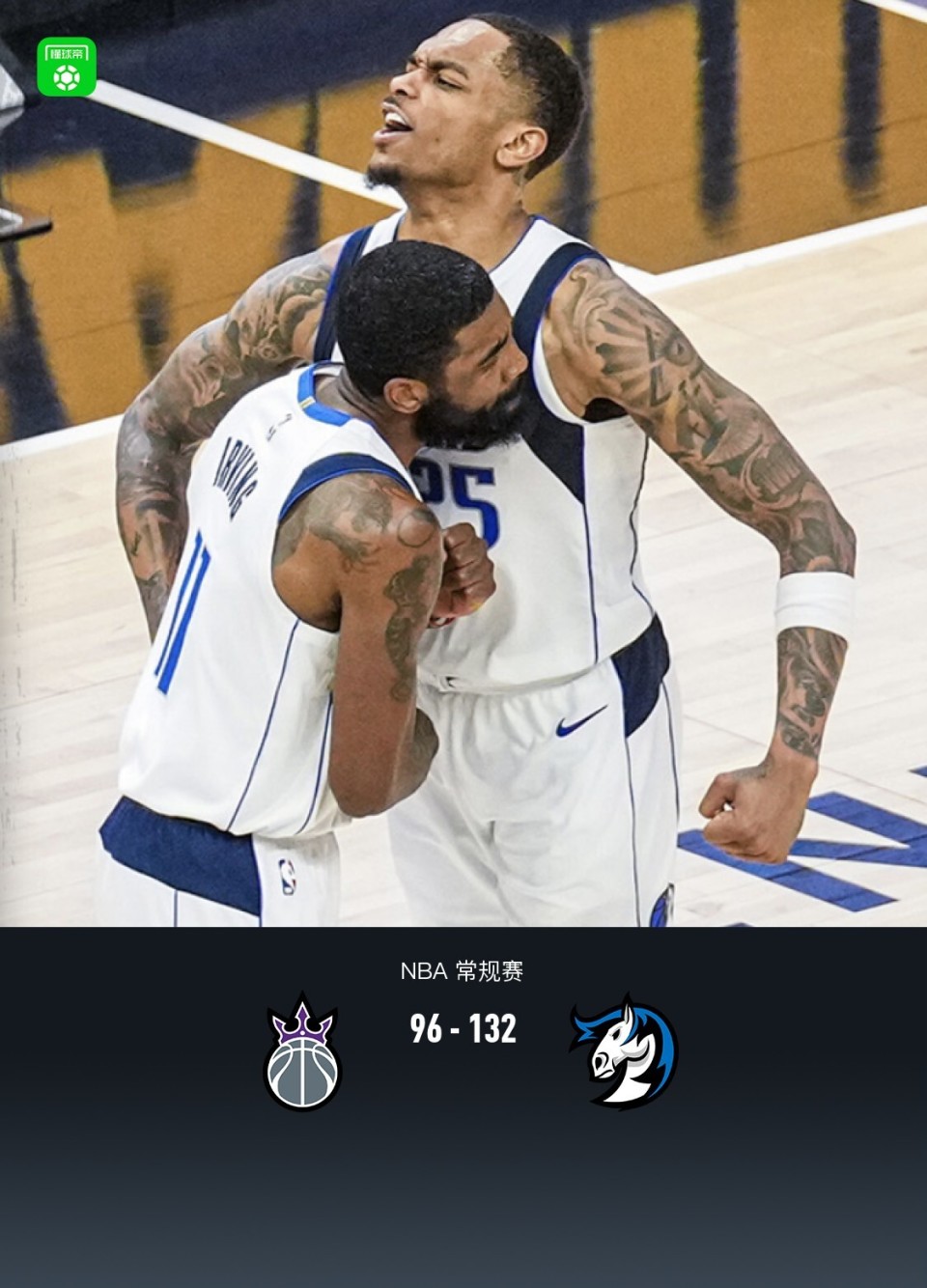 喜提5连胜！NBA战报：独行侠132-96轻取国王，东契奇28+11+6_腾讯新闻