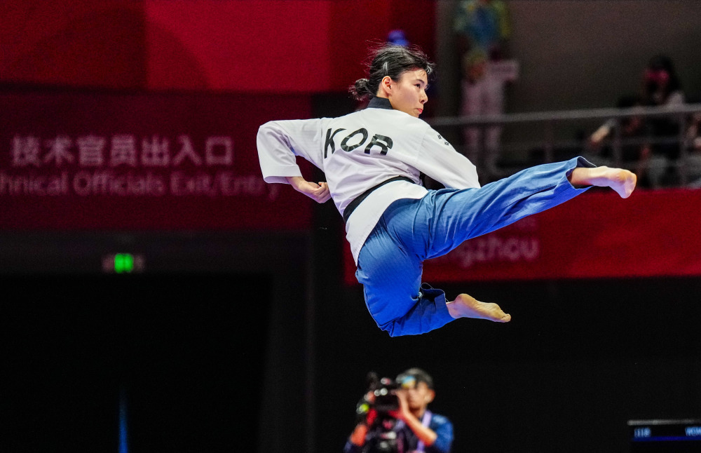 跆拳道——女子品势个人决赛:韩国选手获得冠军