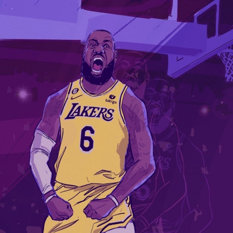 湖人官推晒詹眉里夫斯八村动漫图首轮已结束而任务还未完成