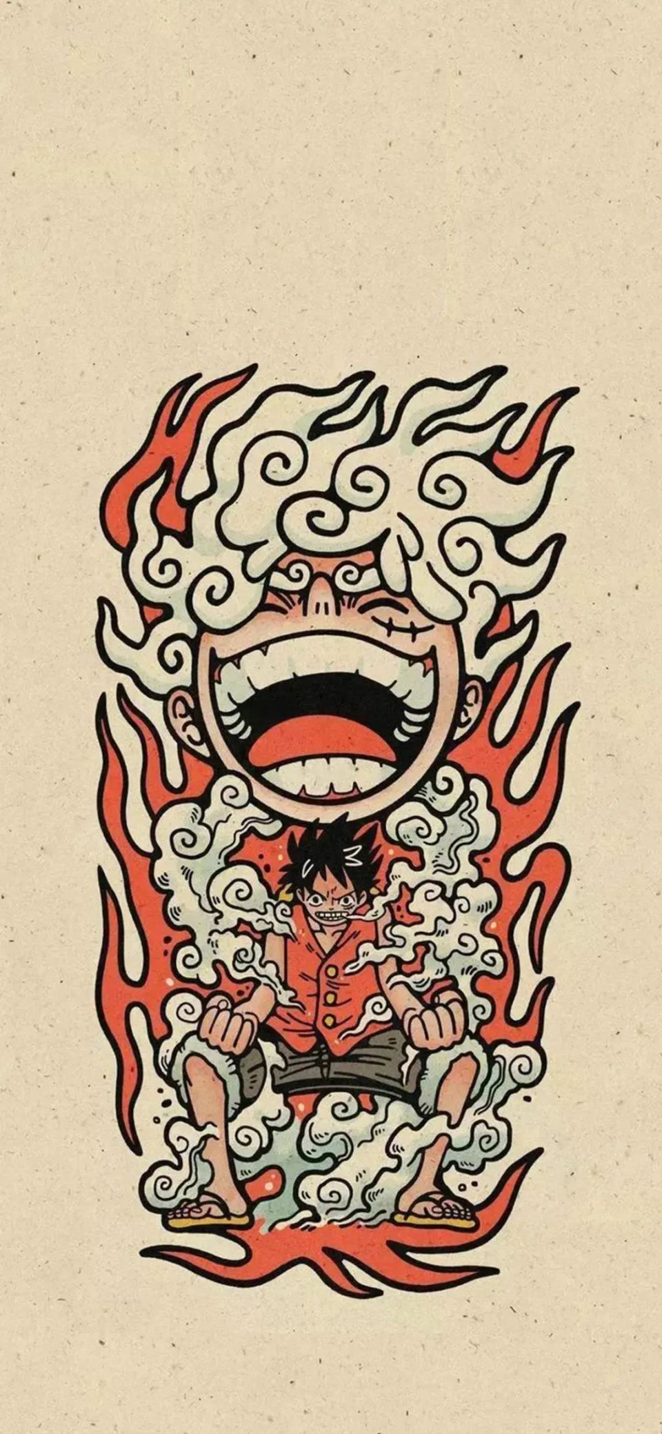 海贼王壁纸|路飞的这套图"有点炸裂"