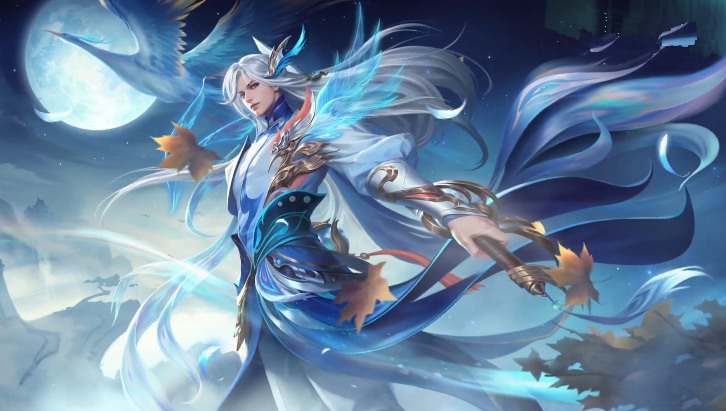 登场画面均采用蓝青色,看上去非常帅气,服饰方面策划在李白的肩部增加