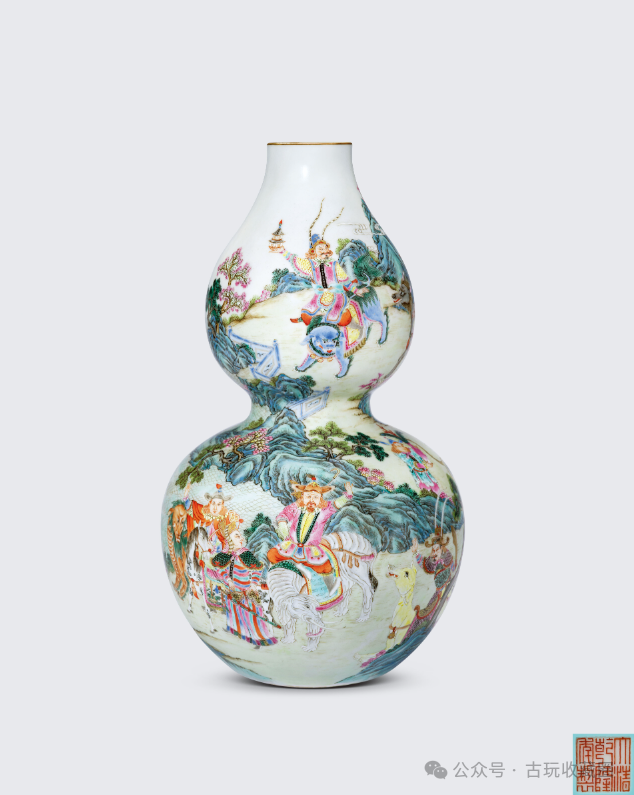 清乾隆粉彩八蛮进宝图葫芦瓶-腾讯新闻