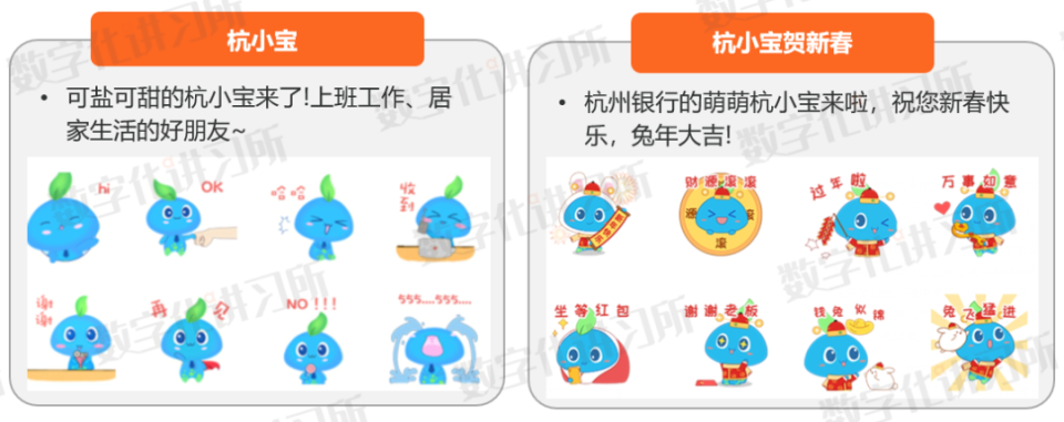图10:杭州银行部分表情包盘点资料来源:微信表情,数字化
