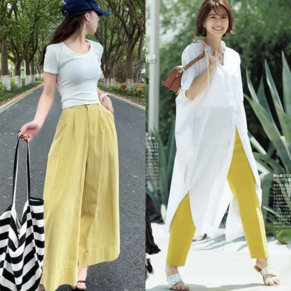 快试试这四种颜色配"白"衣服,干净,清爽又不失大气,太好看了