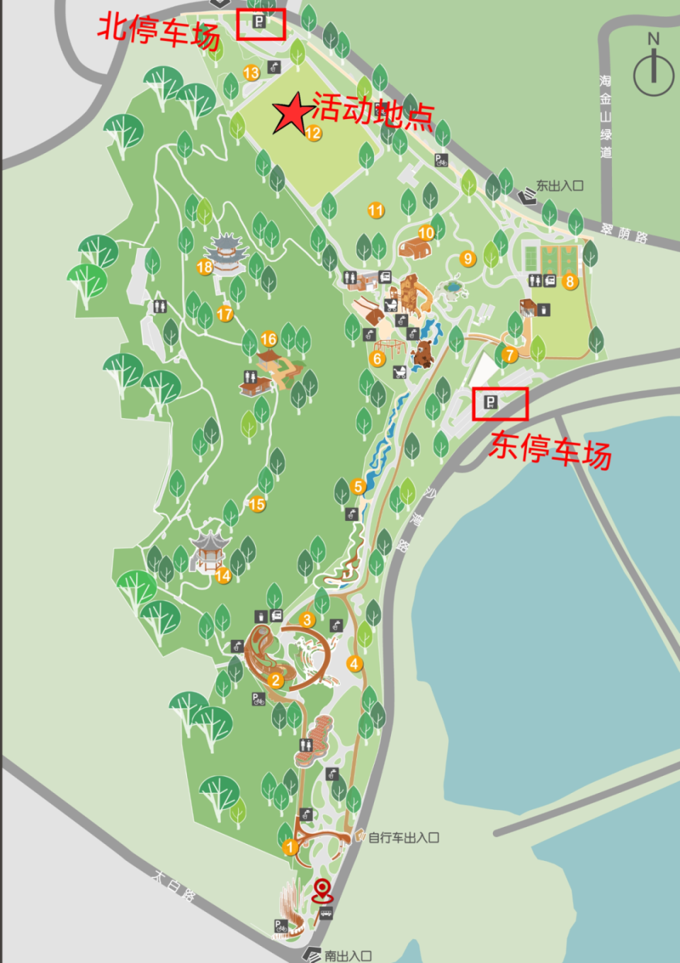 淘金山绿道地图图片