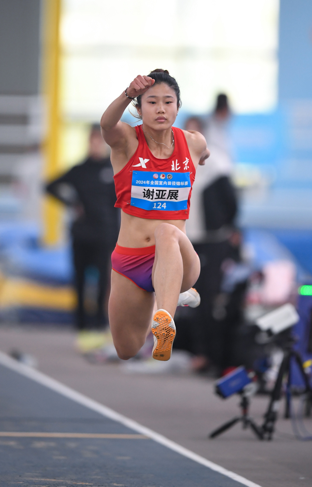 田径全国室内锦标赛女子三级跳远赛况