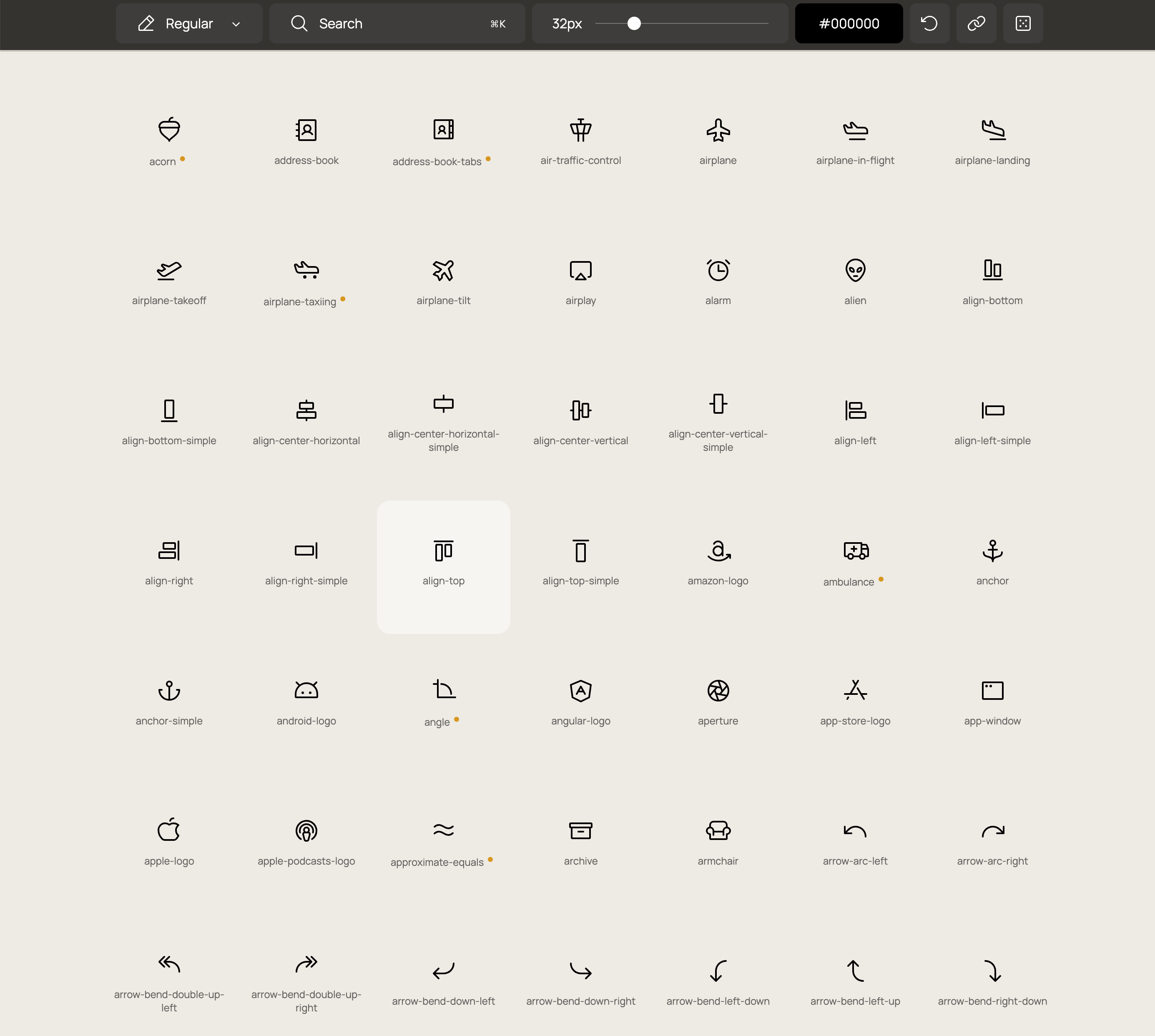 Phosphor Icons官网