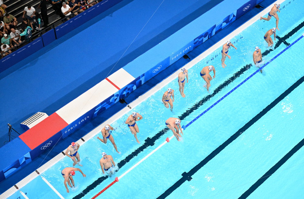 巴黎奥运会丨水球——男子金牌赛:塞尔维亚队夺冠