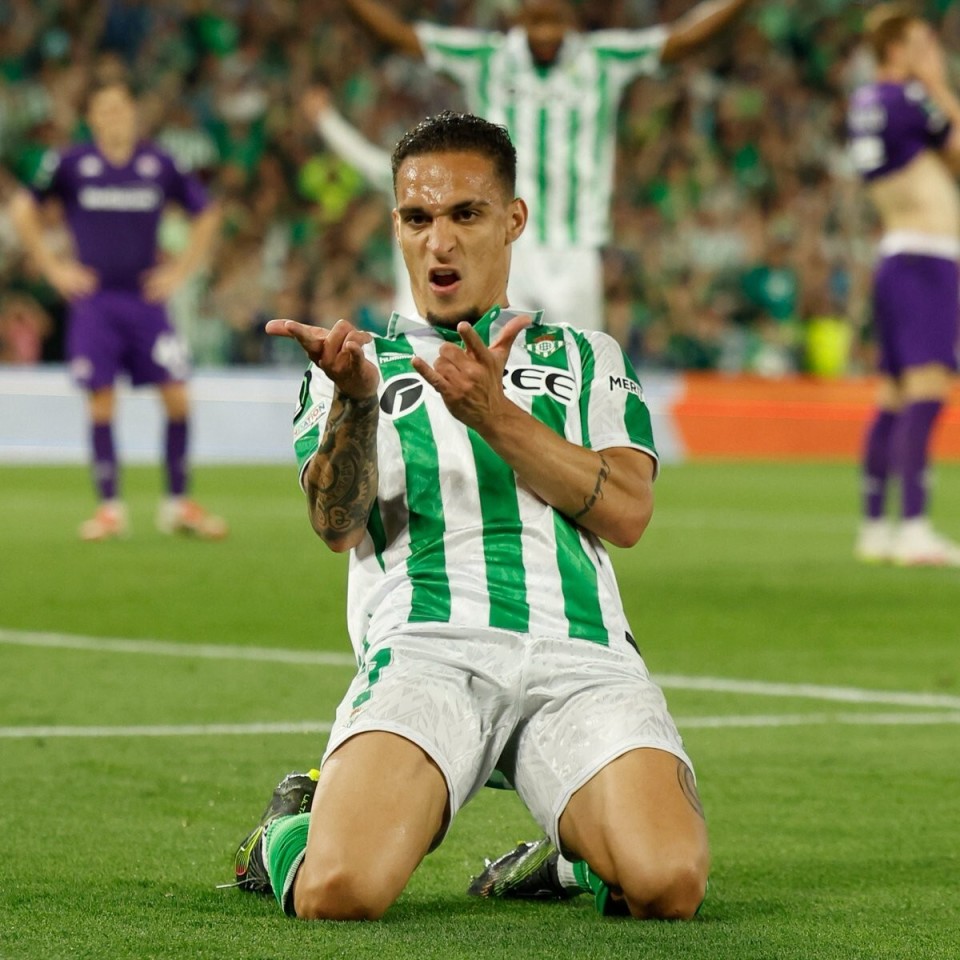 19场6球4助,安东尼在贝蒂斯参与进球数已上双