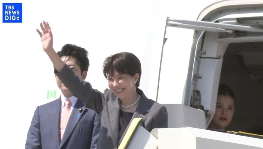 高市出访英意及参加G7！从羽田机场登机到起飞画面公开