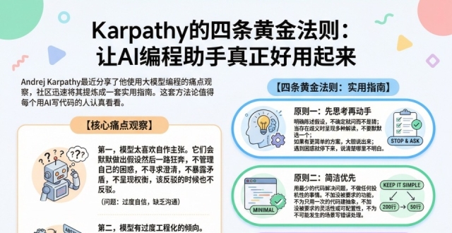 Karpathy的四条黄金法则：让ai编程助手真正好用起来腾讯新闻 