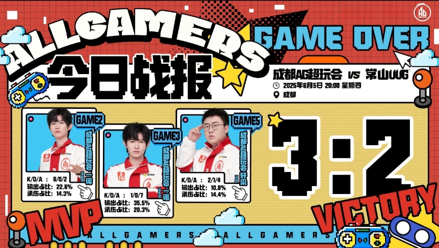 AG3比2险胜UUG，一诺两连MVP，轩染再次力压阿蛋