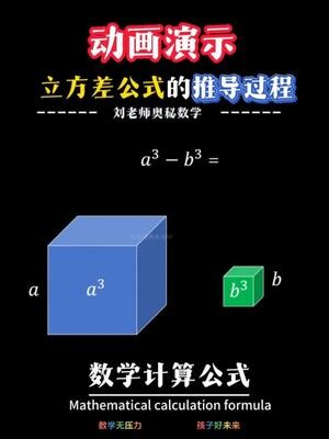 秒记立方差公式的推导过程！动画演示！_腾讯新闻