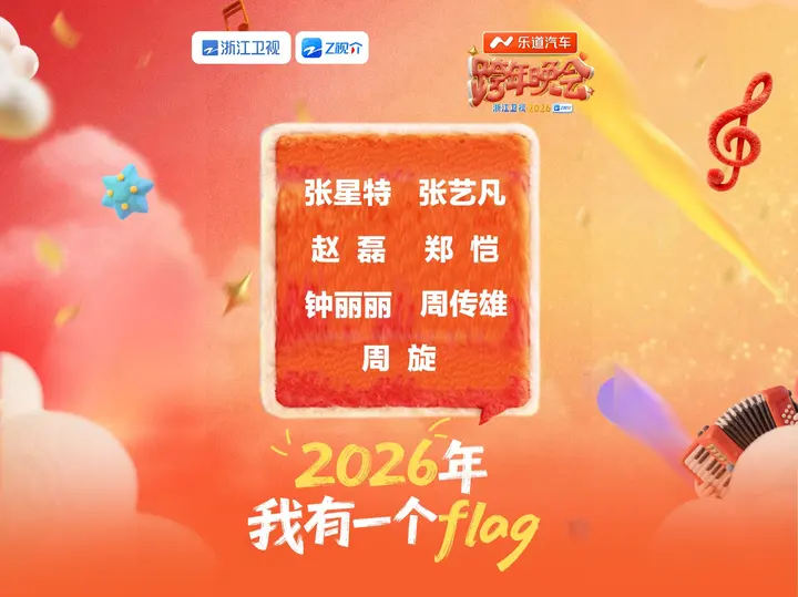 张星特、张艺凡、赵磊、郑恺、钟丽丽、周传雄的新年flag是什么呢？浙江卫视跨年晚会倒计时1天，12月31日19:30衢州市体育中心，《2025 ...