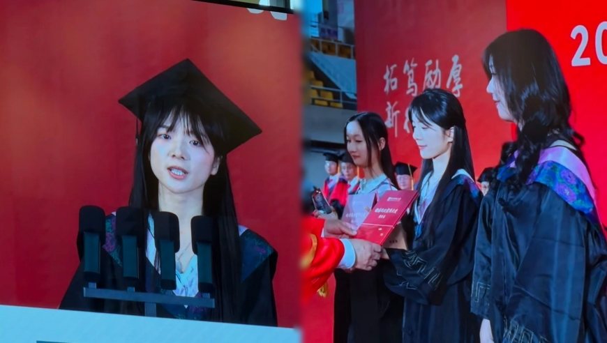 《给阿嬷的情书》女主李思潼毕业，作为代表发言，从容大气不卑不亢