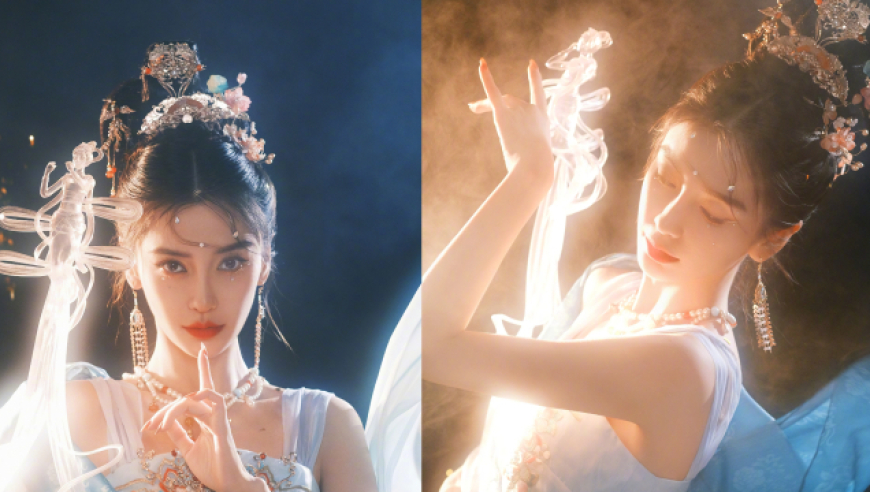 angelababy敦煌造型惊艳众人,网友狂赞:内娱颜值天花板还得是baby