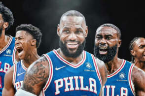 詹姆斯被曝2年800万加盟费城76人，降薪4800多万，为何会降那么多？在NBA历史罕见吗？
