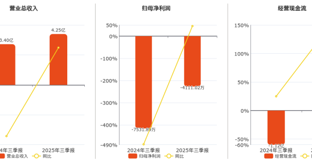 2025年三季报净利润为-4111.02万元，同比亏损缩小_腾讯新闻