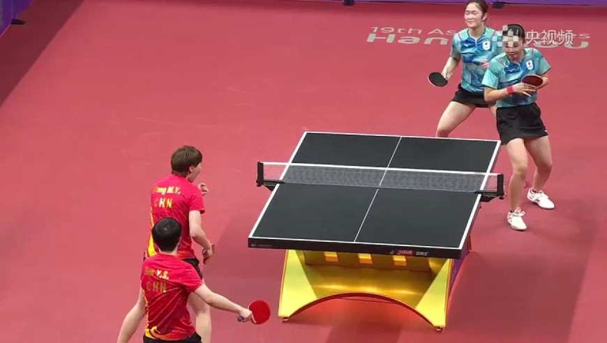 【回放】杭州亚运会乒乓球女子双打1/4决赛2:张本美和/木原美悠vs