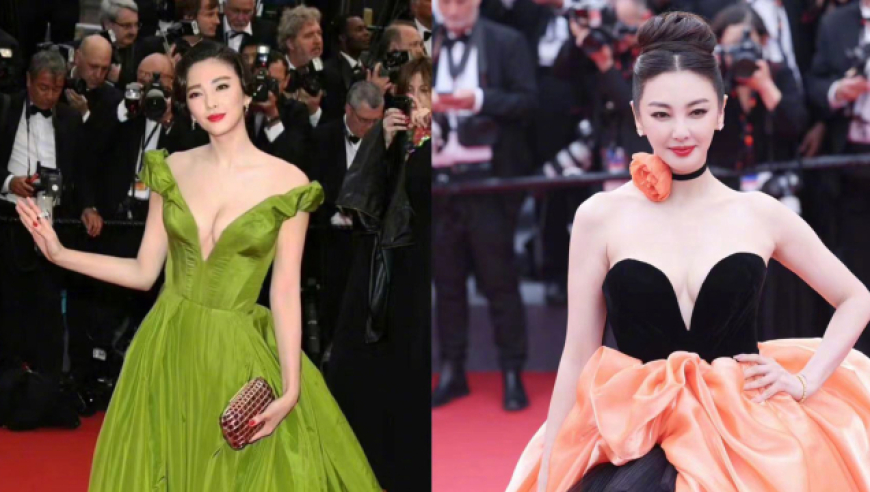 张雨绮戛纳红毯十年前后对比,性感妩媚气质出众,依旧美艳动人
