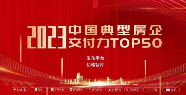 2023中国房企超级交付力TOP50研究成果发布_腾讯新闻