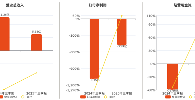 2025年三季报净利润为-3.74亿元，同比亏损缩小_腾讯新闻