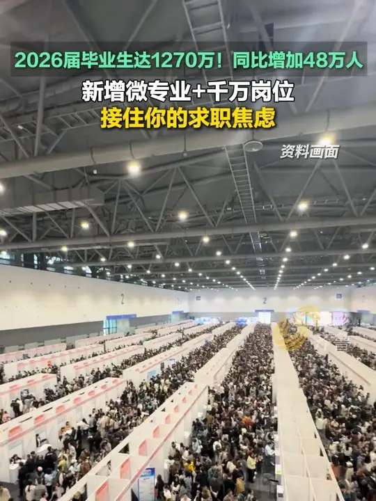 2026届毕业生达1270万！同比增加48万人，新增微专业+千万岗位，接住你的求职焦虑_腾讯新闻