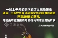 一晚花1000元的豪华酒店竟有隐翅虫！此虫体内毒液会腐蚀皮肤，酒店回应_腾讯新闻