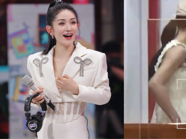 曝谢娜成功怀上第三胎,42岁还在拼儿子,怀孕5个月在节目上劈叉