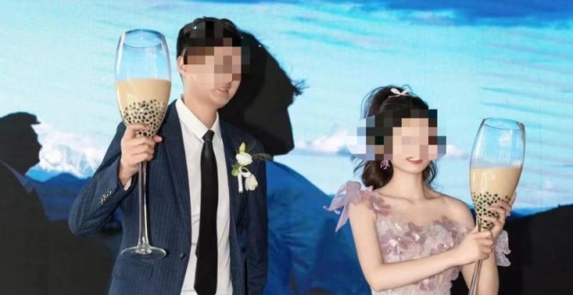 一些新人办婚礼选择用奶茶“敬酒” 有新娘称希望以此规避强迫灌酒_腾讯新闻