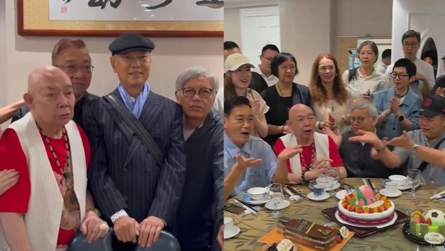 《少林足球》群星大合体，近30人齐聚为大师兄庆生，周星驰姐姐满头白发